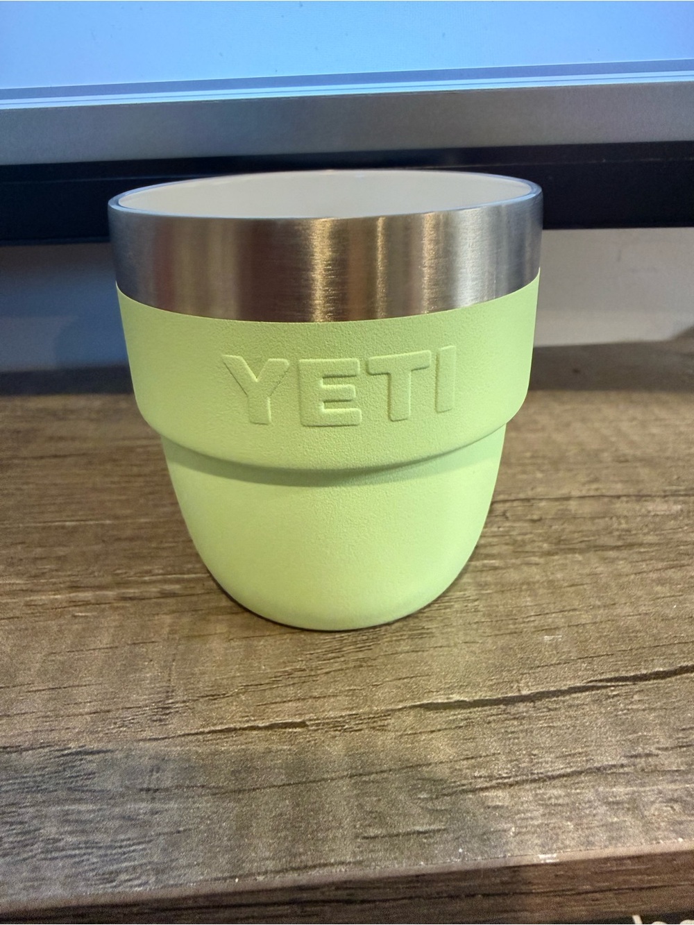 Yeti Lime Green Insulated Espresso Cup/Tumbler with Stainless Rim